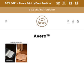 Avera homepage screenshot
