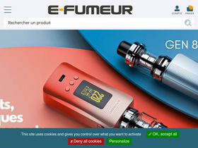 'e-fumeur.fr' screenshot