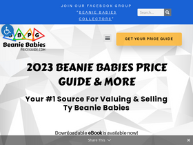 'beaniebabiespriceguide.com' screenshot