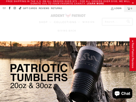 ardentpatriotapparel.com homepage screenshot