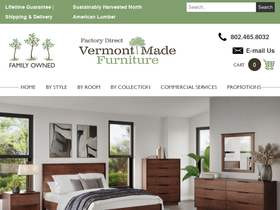 Vermont Made Furniture homepage screenshot