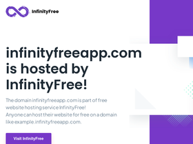 'infinityfreeapp.com' screenshot