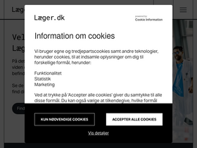 'laeger.dk' screenshot