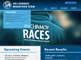 'srichinmoyraces.org' screenshot