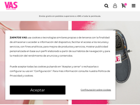 'zapatosvas.com' screenshot