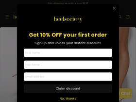 heelsocietyofficial.com homepage screenshot