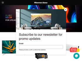 'hisense.com.gh' screenshot