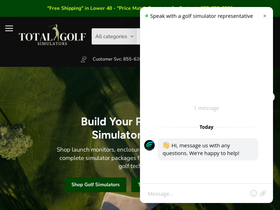 Total Golf Simulators website screenshot