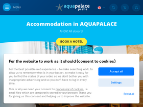 'aquapalace.cz' screenshot