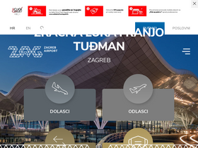 'zagreb-airport.hr' screenshot