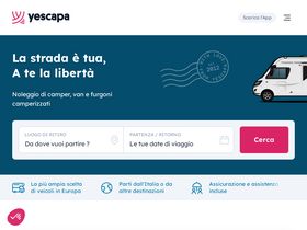 'yescapa.it' screenshot
