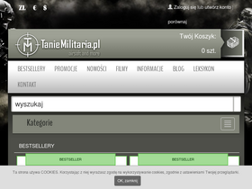 'taniemilitaria.pl' screenshot