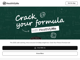 'healthifyme.com' screenshot