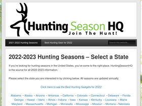 'huntingseasonhq.com' screenshot