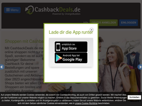 'cashbackdeals.de' screenshot