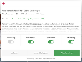 'whofinance.de' screenshot