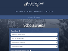 'internationalscholarships.com' screenshot