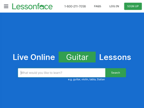 'lessonface.com' screenshot