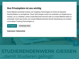 'studentenwerk-giessen.de' screenshot