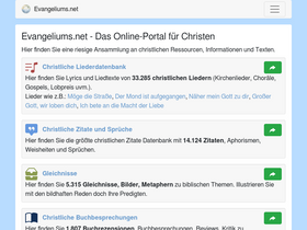 'evangeliums.net' screenshot
