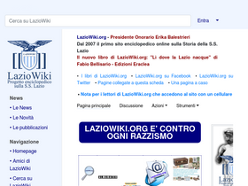 'laziowiki.org' screenshot
