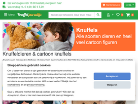 Knuffelparadijs homepage screenshot