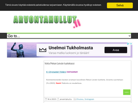 'arvontahullut.fi' screenshot
