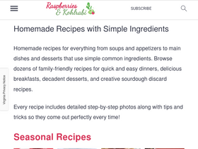 'raspberriesandkohlrabi.com' screenshot