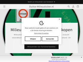 Duitse Milieusticker homepage screenshot