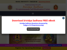 'srividyasadhana.com' screenshot