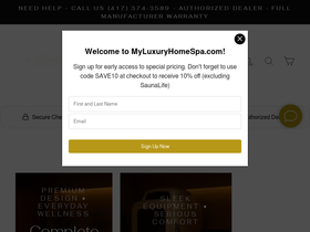 My Luxury Home Spa website screenshot