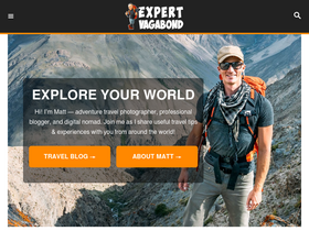 'expertvagabond.com' screenshot