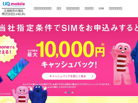 'uqmobile-store.jp' screenshot