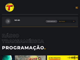 'radiotransamerica.com.br' screenshot