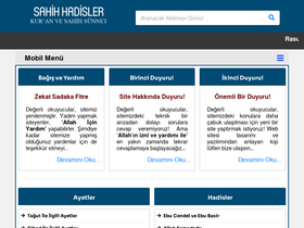 'sahihhadisler.com' screenshot