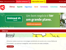 'hcnoticias.com.br' screenshot