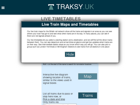 'traksy.uk' screenshot