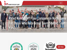 'youngpioneertours.com' screenshot