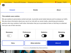 'theupsstore.ca' screenshot