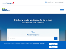 'aeroportolisboa.pt' screenshot