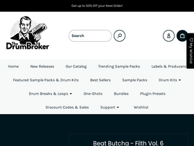 'hiphopdrumsamples.com' screenshot