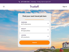 'trustaff.com' screenshot