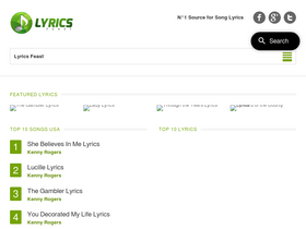 'lyricsfeast.com' screenshot
