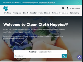'cleanclothnappies.com' screenshot
