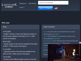 'lostarkcodex.com' screenshot