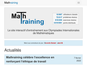 'mathraining.be' screenshot