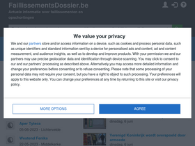 'faillissementsdossier.be' screenshot
