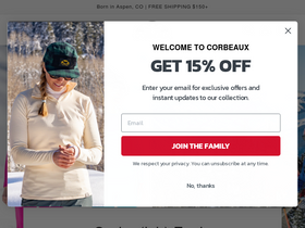 corbeauxclothing.com homepage screenshot