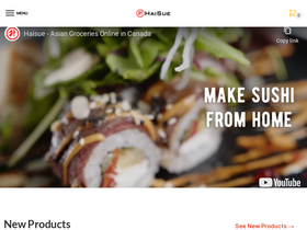 'haisue.ca' screenshot