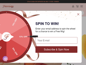 Favorwigs homepage screenshot